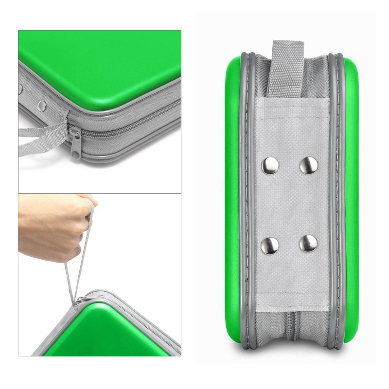 Siveit CD Case, 40 Capacity CD/DVD Case Holders Wallet Hard Plastic DVD Disc Cases Storage Binder for Car Home Office Travel (Green) - Image 3